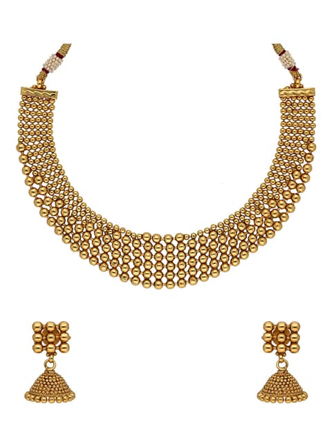 Antique Necklace Set in Gold finish - CNB30983