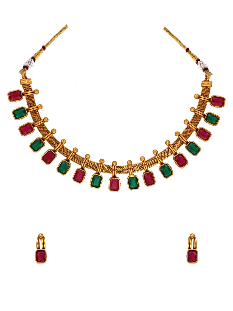 Antique Necklace Set in Gold finish - SHG1157