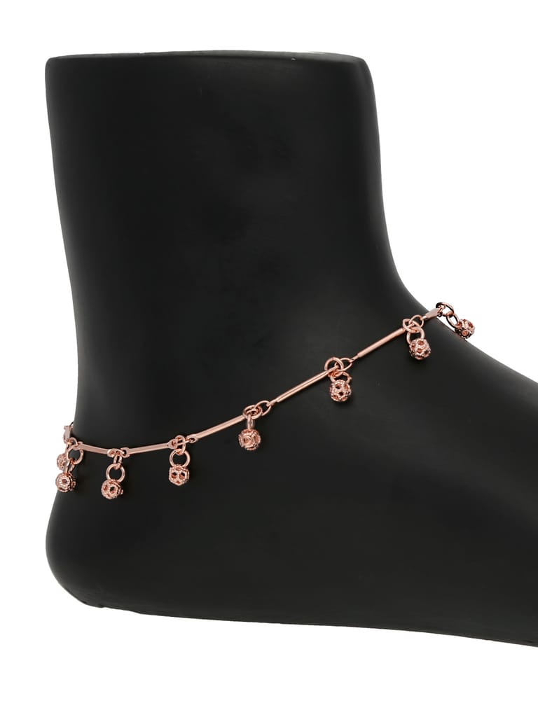 Western Loose Anklet in Rose Gold finish - CNB30573