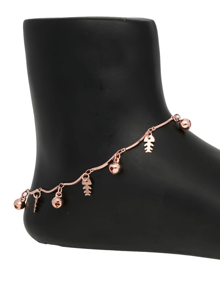 Western Loose Anklet in Rose Gold finish - CNB30592