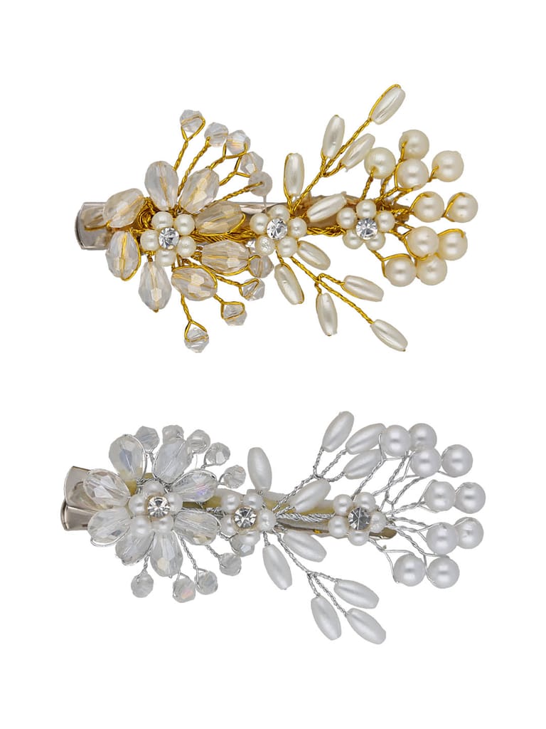 Fancy Hair Clip in Gold & Silver color - ARE330