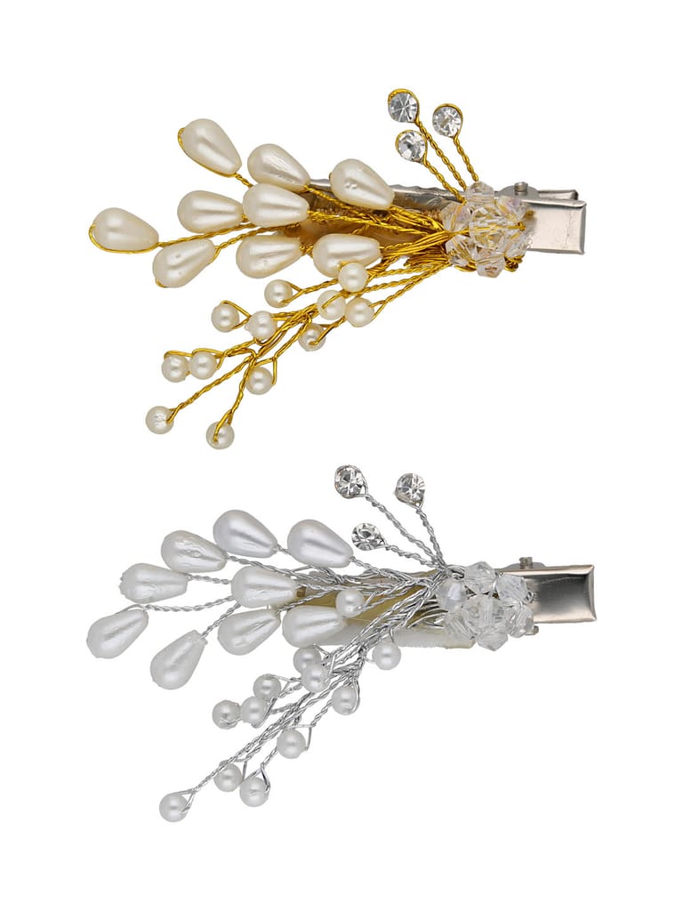 Fancy Hair Clip in Gold & Silver color - ARE303