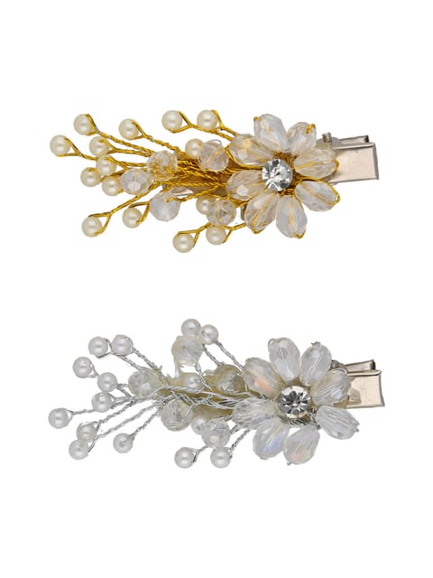 Fancy Hair Clip in Gold & Silver color - ARE311