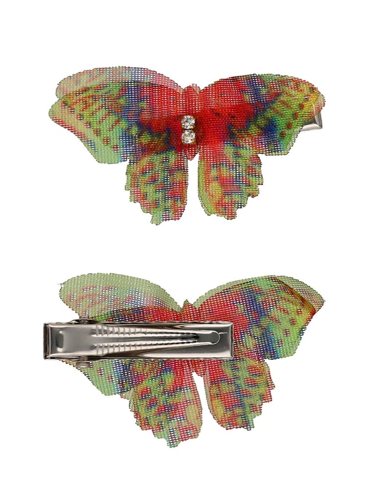 Fancy Hair Clip in Rhodium finish - CNB31577