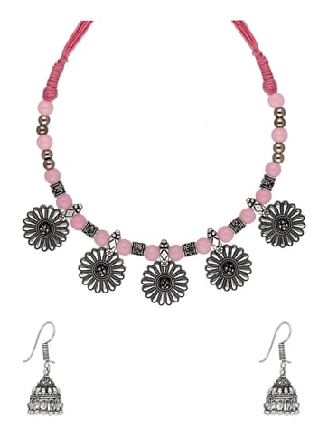 Necklace Set in Oxidised Silver finish - CNB31388