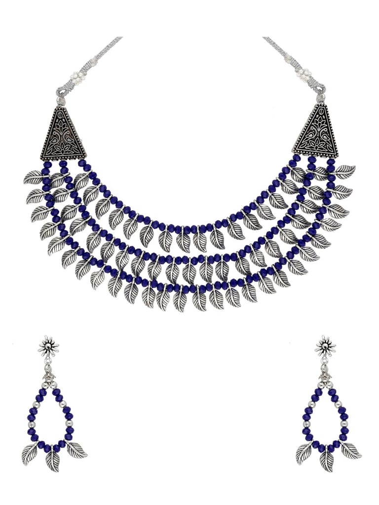 Necklace Set in Oxidised Silver finish - CNB31405