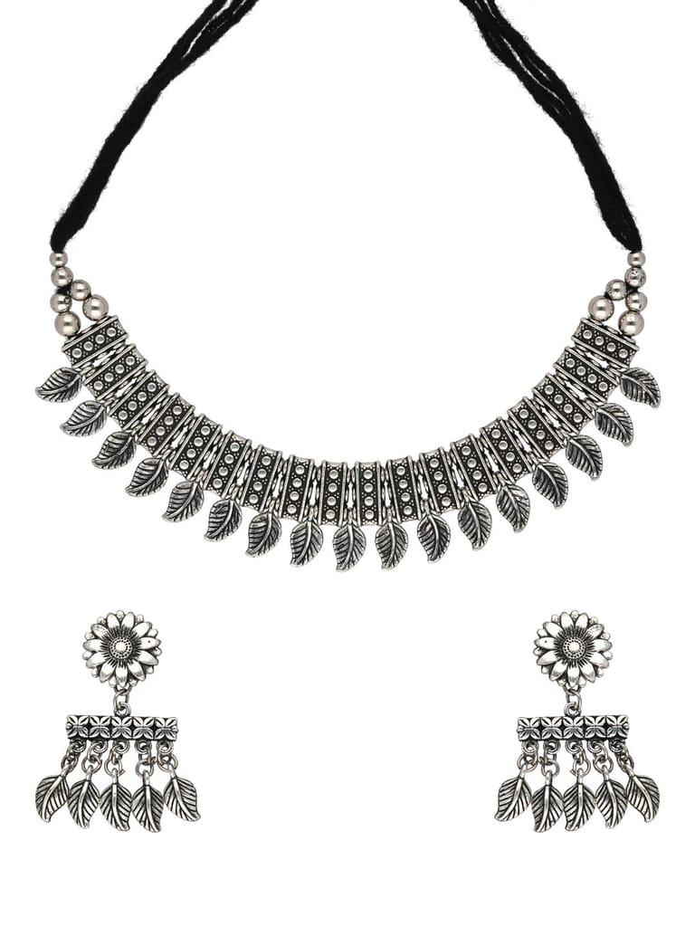 Necklace Set in Oxidised Silver finish - CNB31416