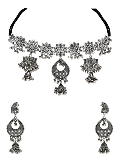Necklace Set in Oxidised Silver finish - CNB31417