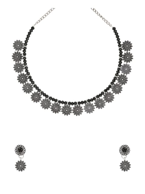 Necklace Set in Oxidised Silver finish - CNB31420