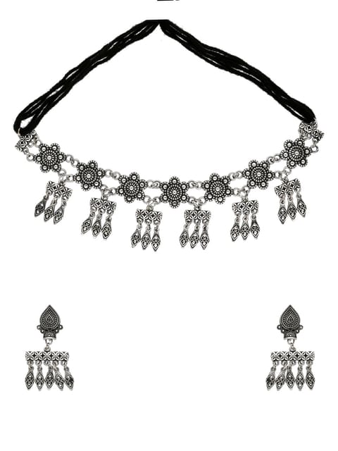 Necklace Set in Oxidised Silver finish - CNB31423