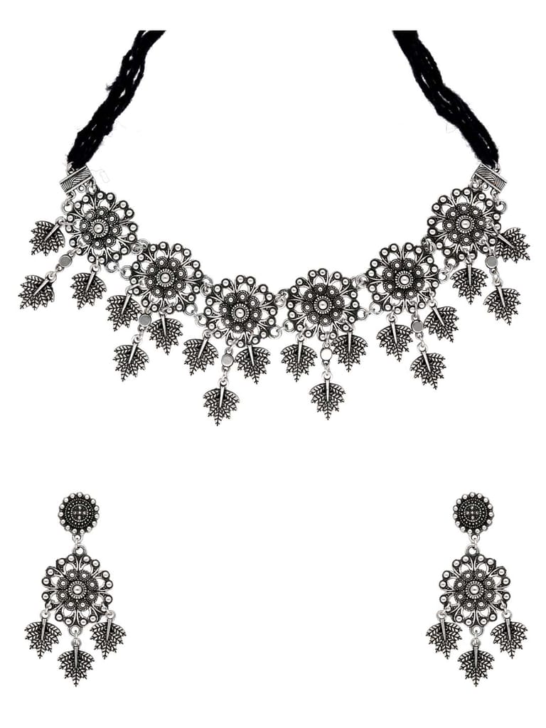 Necklace Set in Oxidised Silver finish - CNB31448