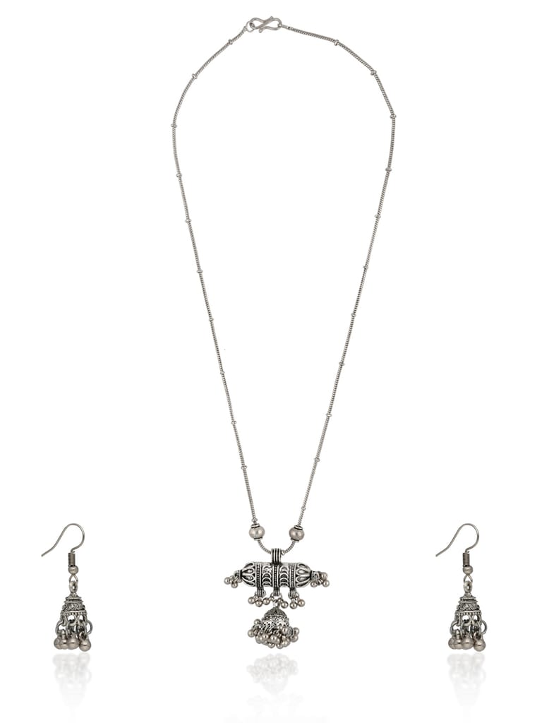 Pendant Set in Oxidised Silver finish - CNB31467