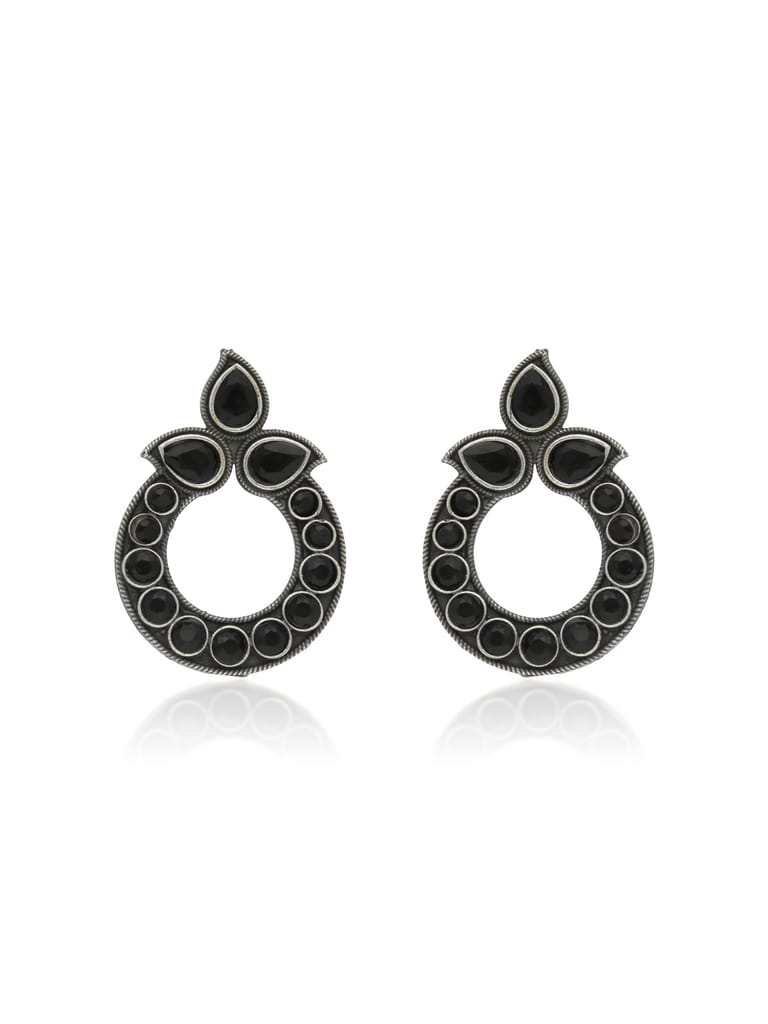 Tops / Studs in Oxidised Silver finish - CNB31502