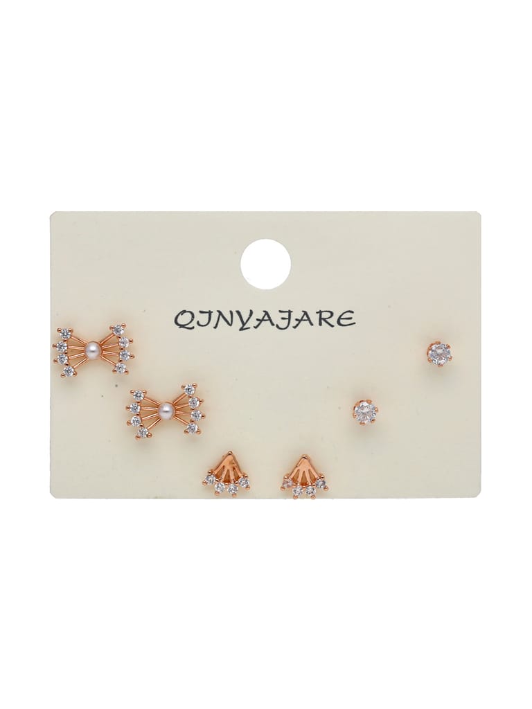 AD / CZ Tops / Studs in Rose Gold finish - CNB31772
