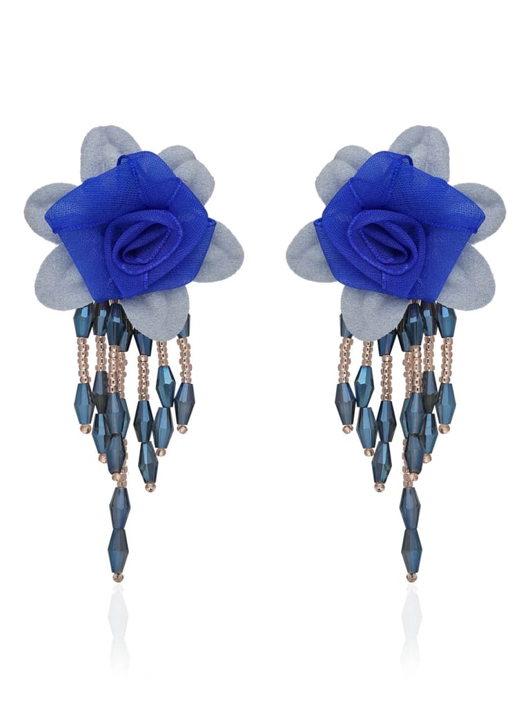 Floral Long Earrings in Gold finish - CNB31925