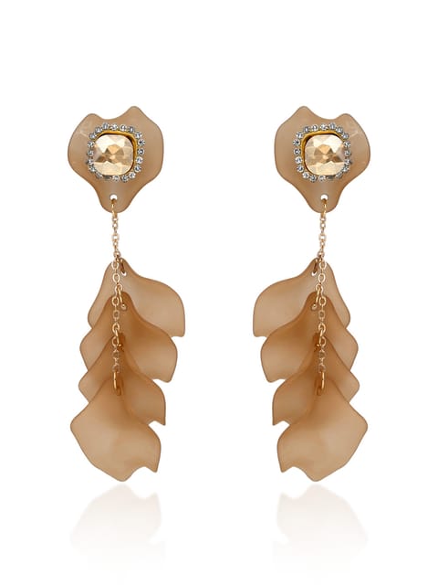 Western Long Earrings in Gold finish - CNB31951