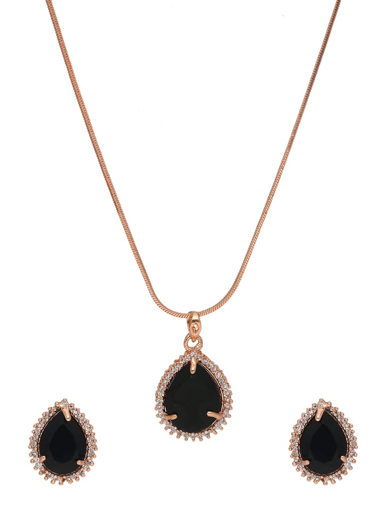 AD / CZ Pendant Set in Rose Gold finish - PPP2