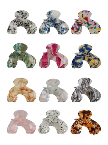 Printed Butterfly Clip in Assorted color - 451