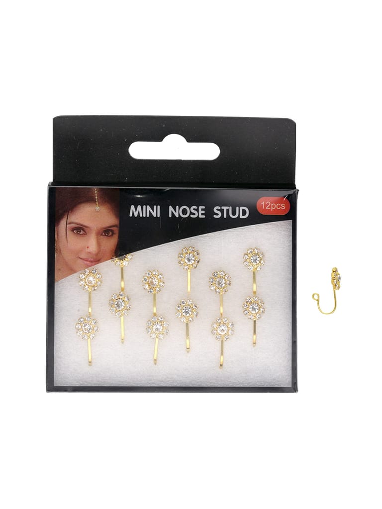 Clip Ons (Press) Nose Ring in Gold finish - CNB32036