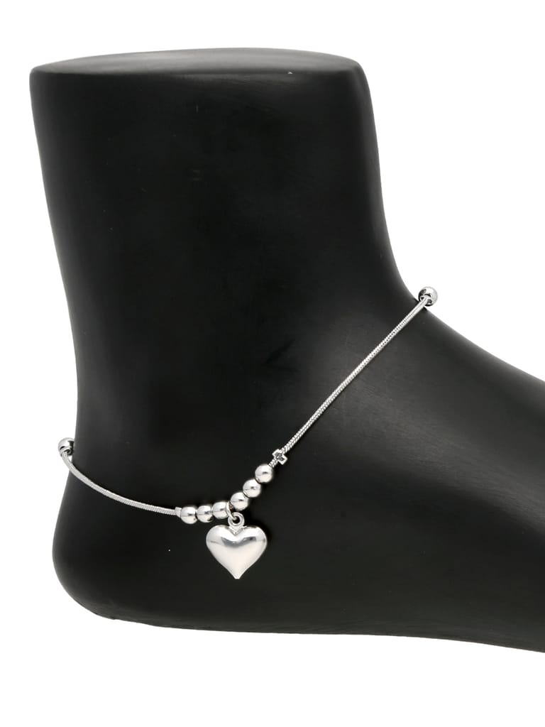 Western Loose Anklet in Rhodium finish - CNB32336