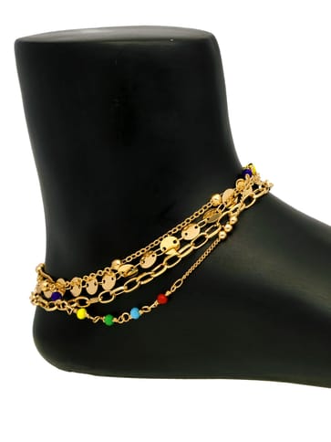 Western Loose Anklet in Gold finish - CNB32340