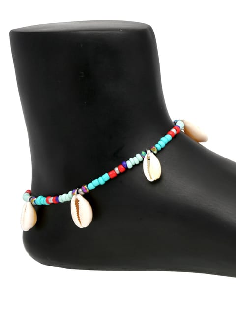 Western Loose Anklet in Rhodium finish - CNB32343