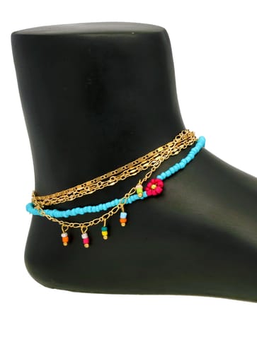 Western Loose Anklet in Gold finish - CNB32342