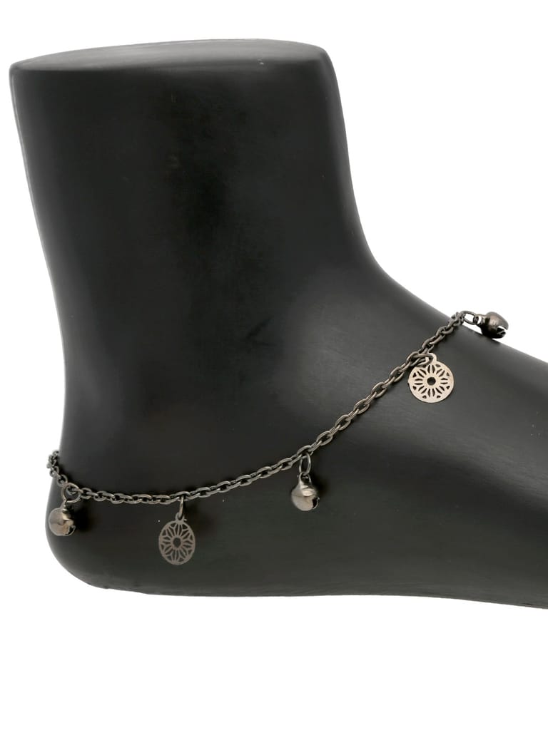 Western Loose Anklet in Rhodium finish - CNB32375