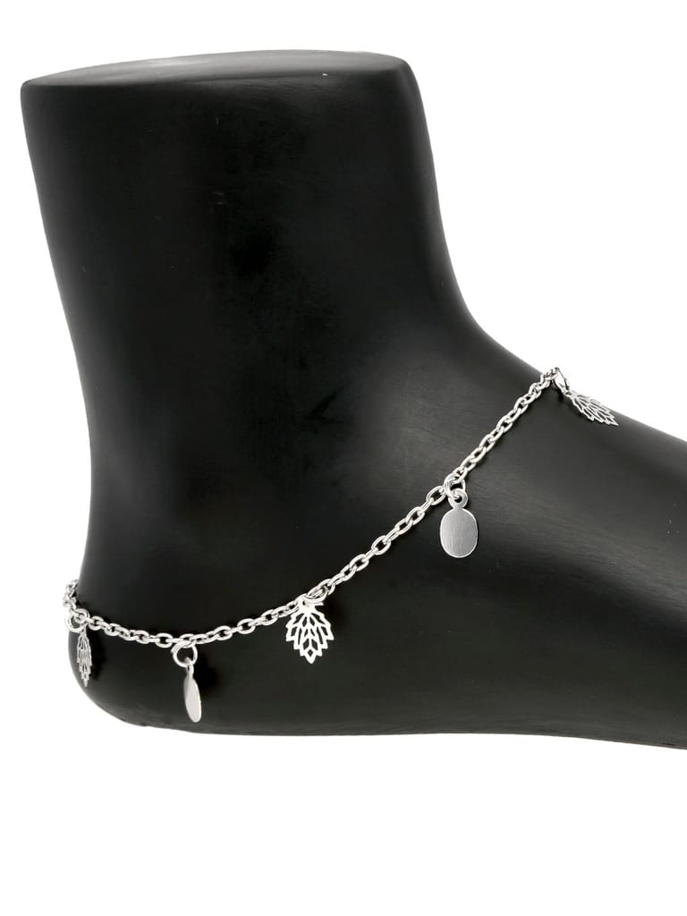 Western Loose Anklet in Rhodium finish - CNB32382