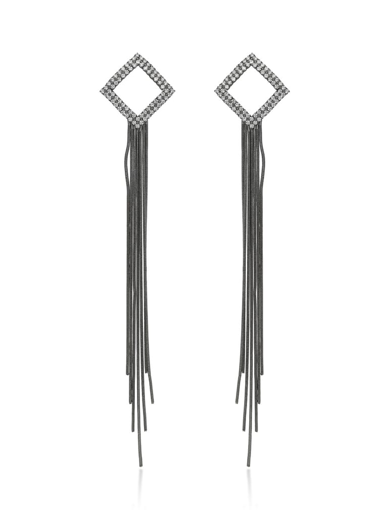 Western Long Earrings in Black Rhodium finish - CNB31824