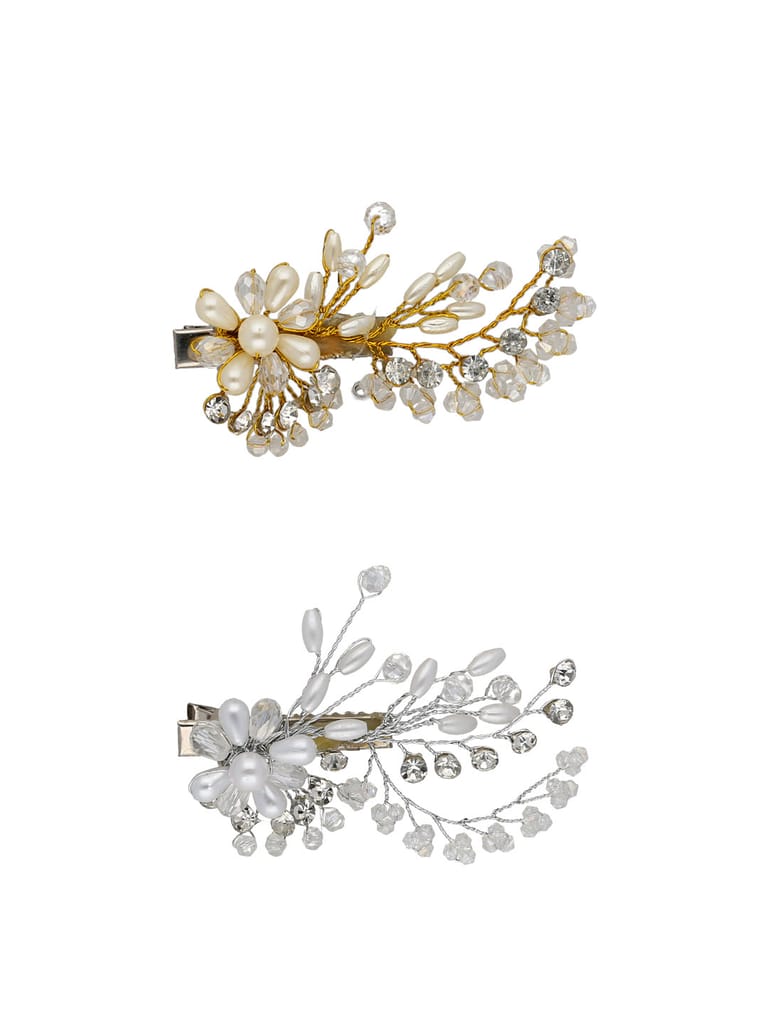 Fancy Hair Clip in Gold & Silver color - ARE346