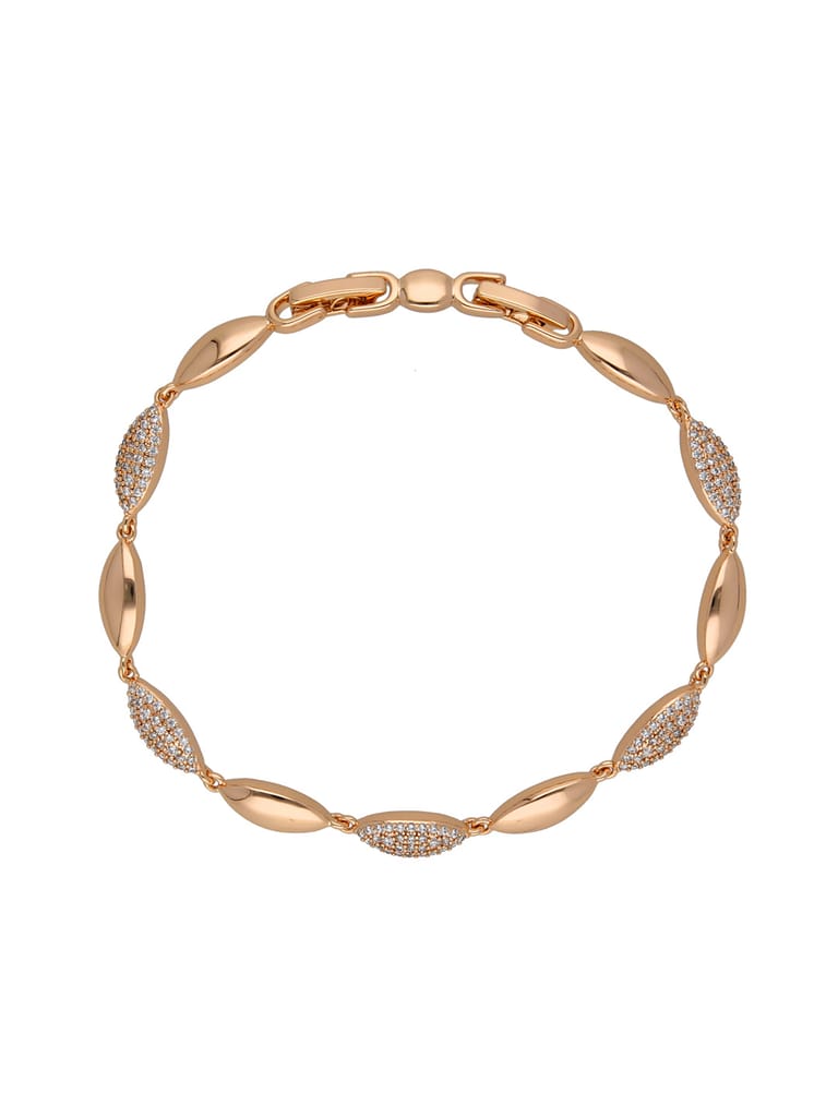 AD / CZ Loose / Link Bracelet in Rose Gold finish - CNB32247