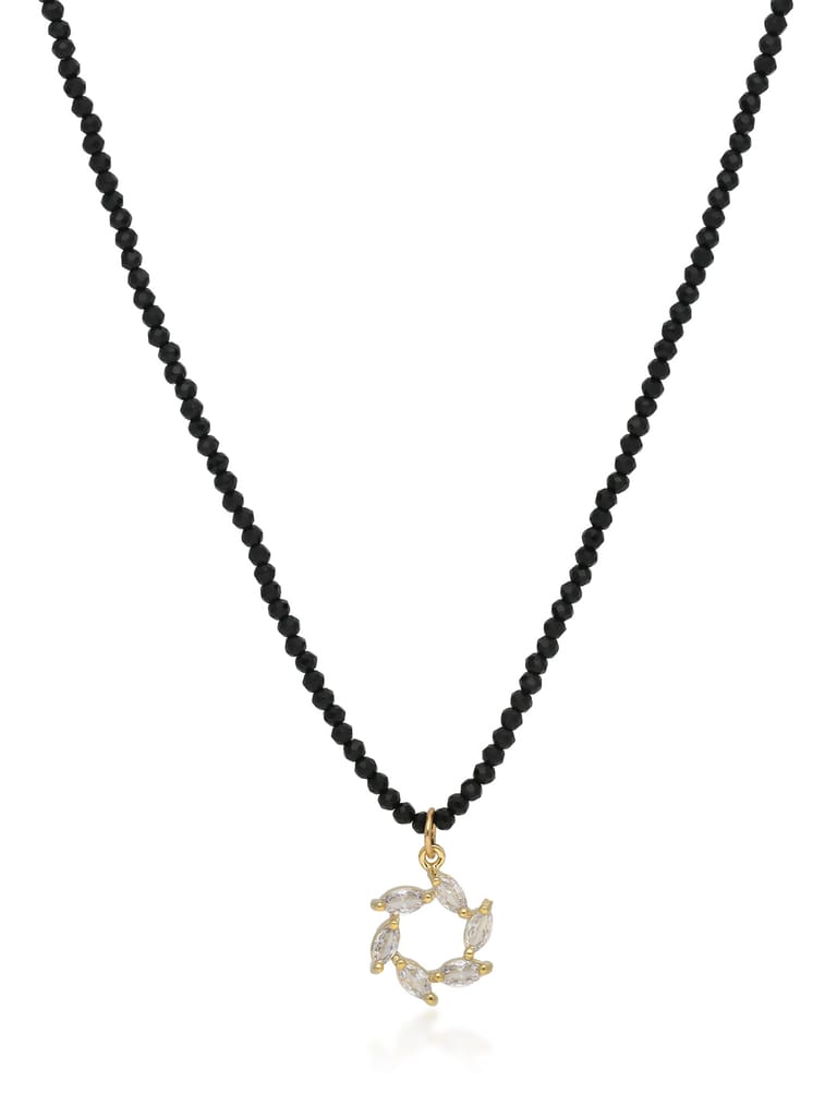 AD / CZ Mala with Pendant in Gold finish - CNB32714