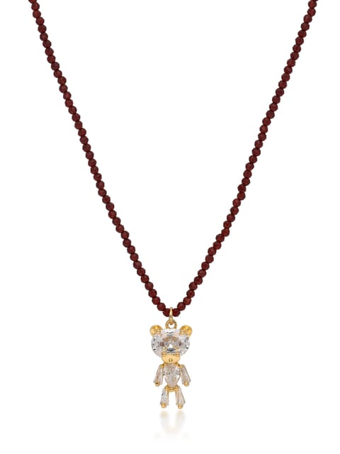 AD / CZ Mala with Pendant in Gold finish - CNB32718