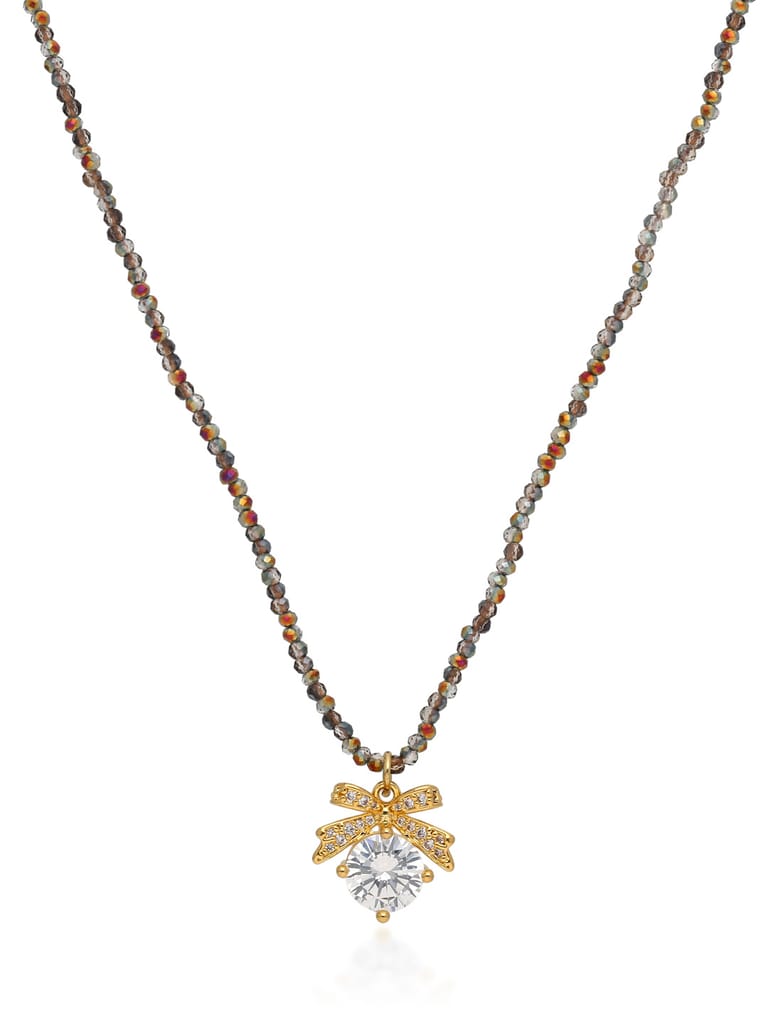 AD / CZ Mala with Pendant in Gold finish - CNB32719