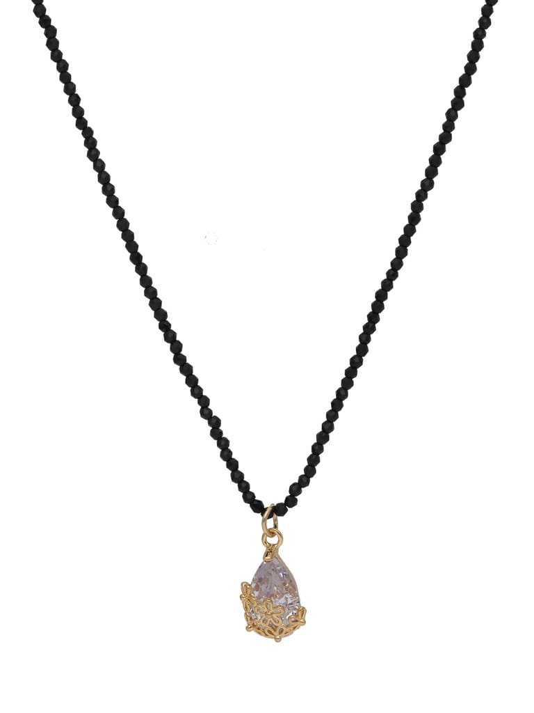 AD / CZ Mala with Pendant in Gold finish - CNB32717