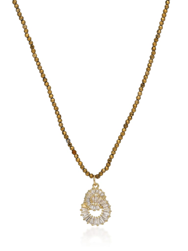 AD / CZ Mala with Pendant in Gold finish - CNB32722