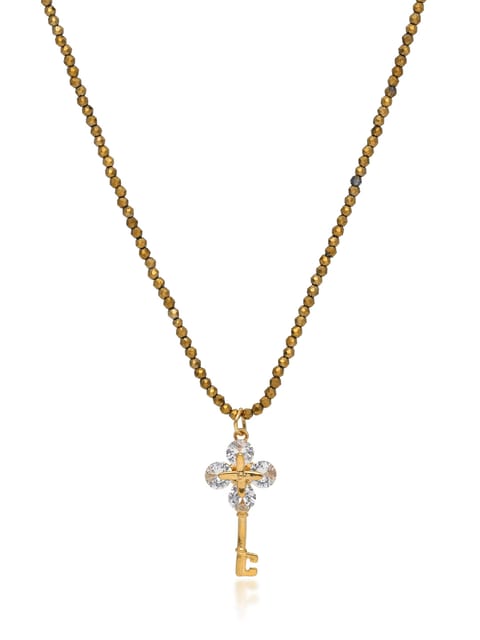 AD / CZ Mala with Pendant in Gold finish - CNB32721
