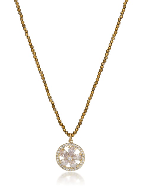 AD / CZ Mala with Pendant in Gold finish - CNB32723