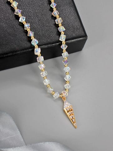 AD / CZ Mala with Pendant in Gold finish - CNB32727