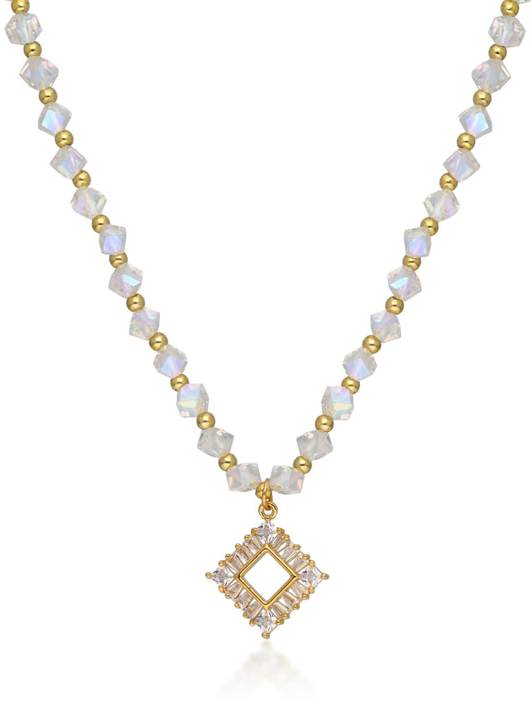 AD / CZ Mala with Pendant in Gold finish - CNB32731
