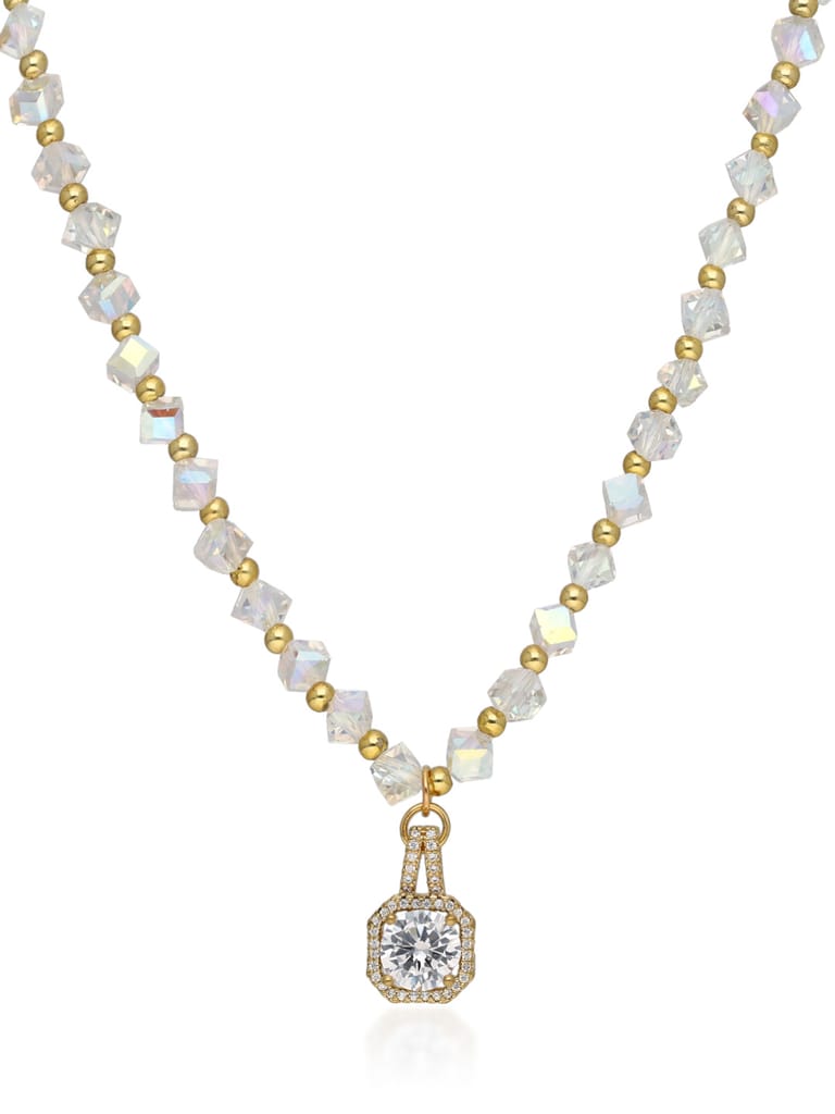AD / CZ Mala with Pendant in Gold finish - CNB32730