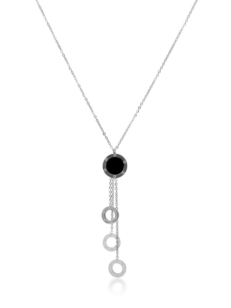 Western Pendant with Chain in Rhodium finish - CNB32736