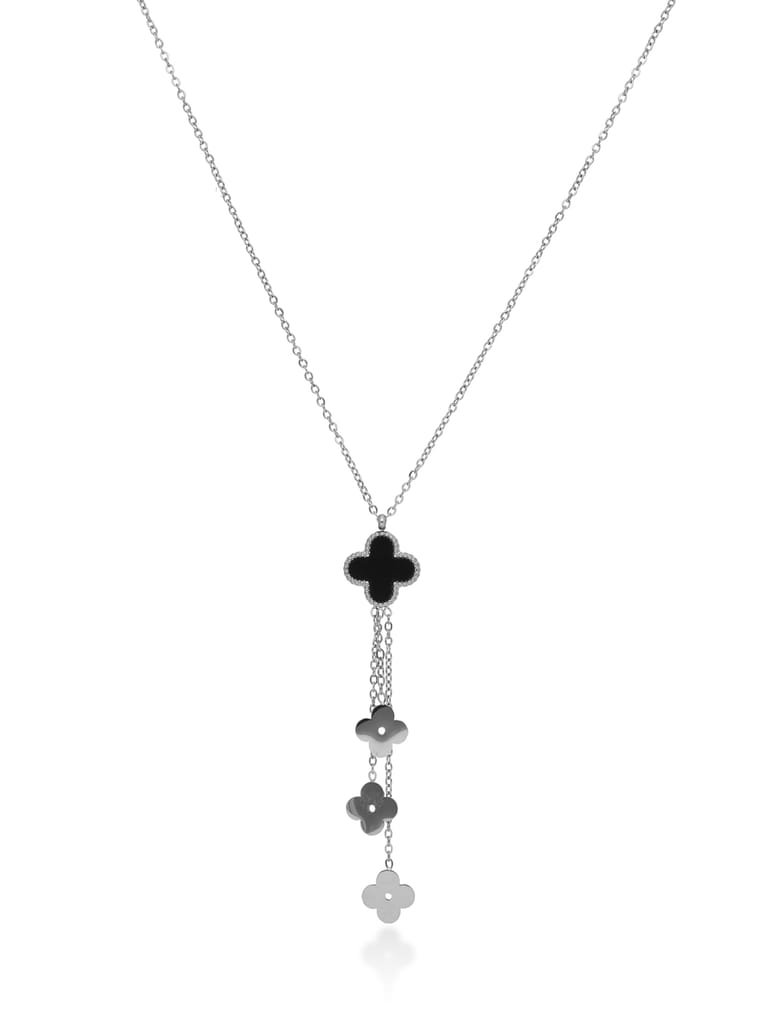 Western Pendant with Chain in Rhodium finish - CNB32743
