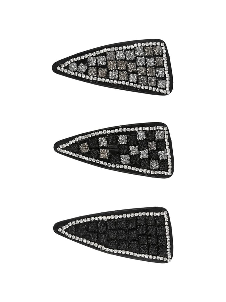 Fancy Tik Tak Hair Pin in Black & White color - KIN109