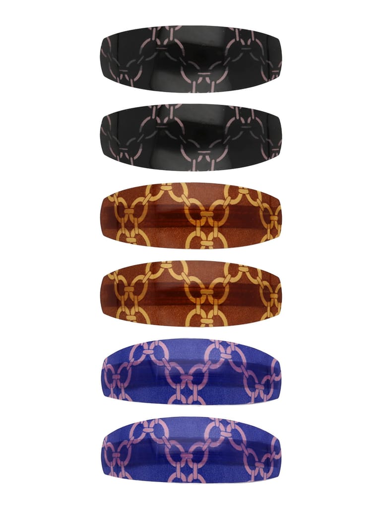 Printed Hair Clip in Assorted color - CNB32942