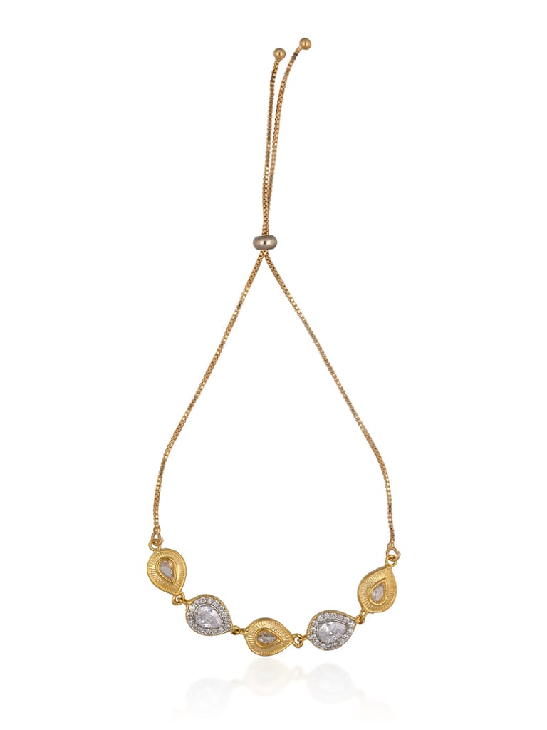 AD / CZ Loose / Link Bracelet in Two Tone finish - CNB8342