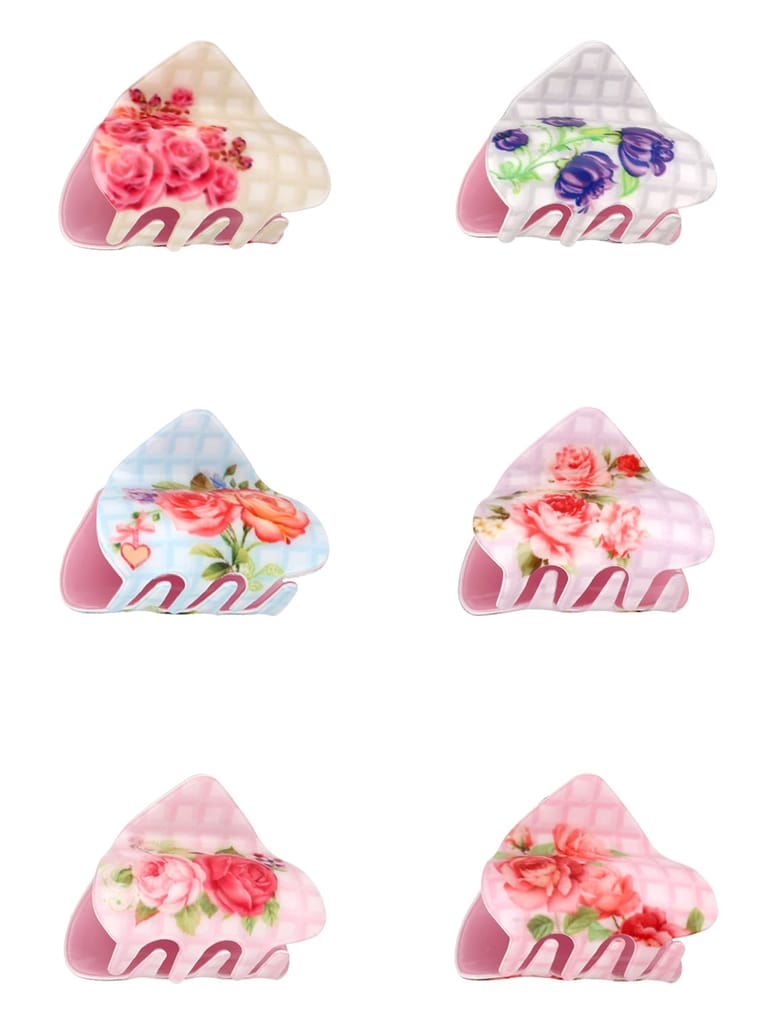 Printed Butterfly Clip in Assorted color - CNB32880