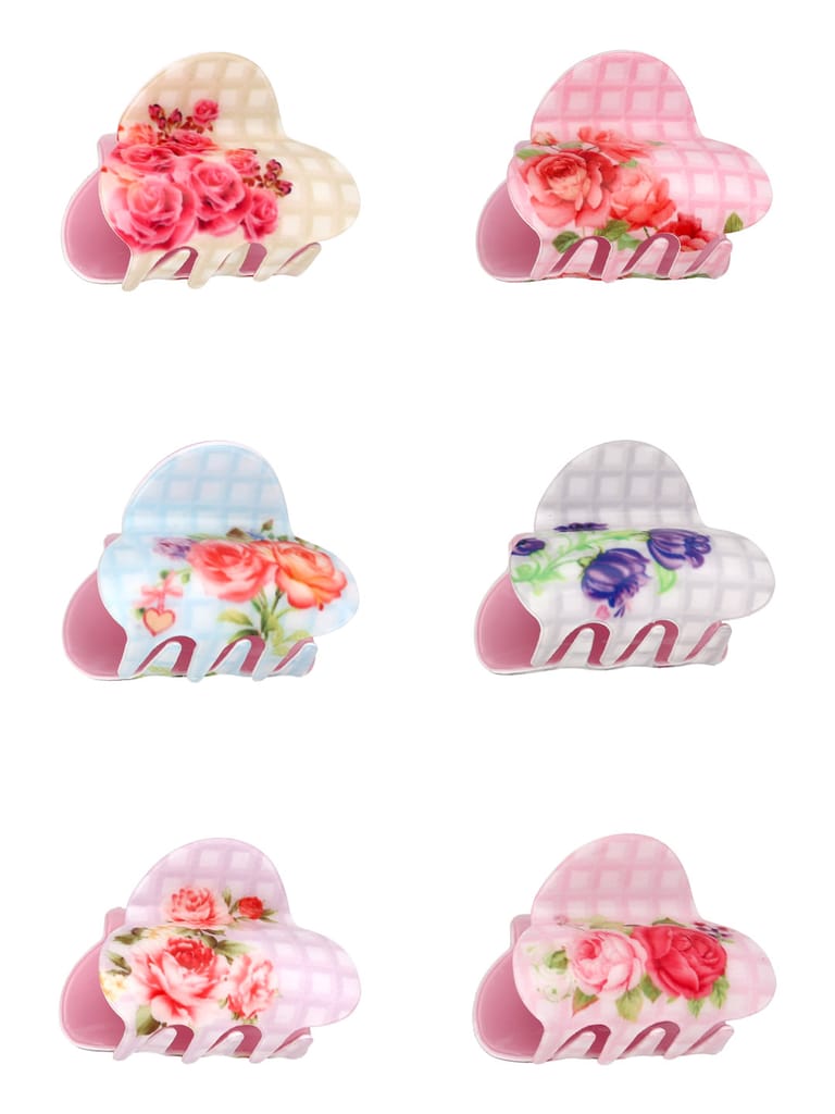 Printed Butterfly Clip in Assorted color - CNB32884