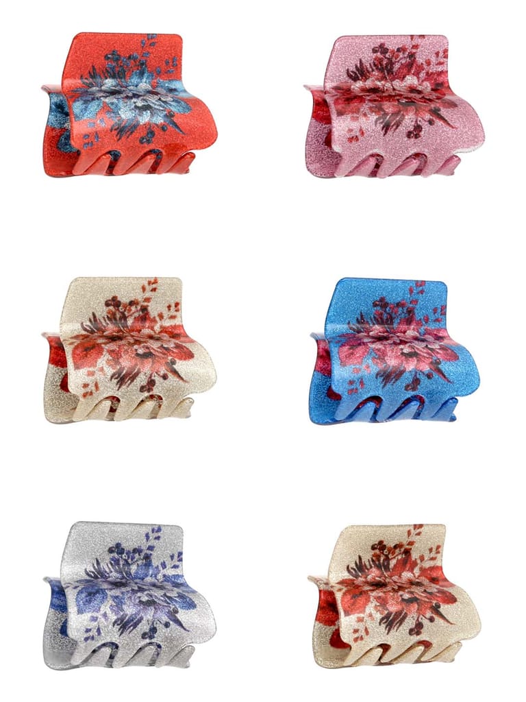 Printed Butterfly Clip in Assorted color - CNB32886